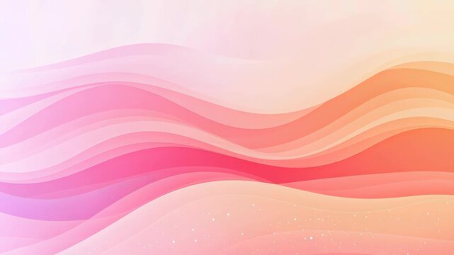 Abstract Waves: Captivating abstract background with flowing wave lines in shades of pink, orange, and peach creating a harmonious and vibrant visual effect. 
