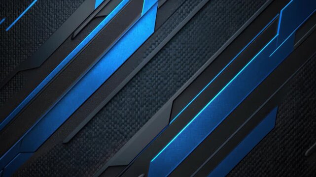 Abstract Geometric Lines: An abstract digital rendering showcases a dynamic composition of intersecting lines in a palette of deep blues and cool grays.