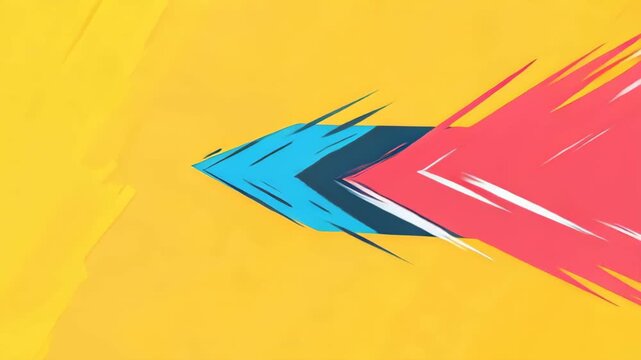 Dynamic Graphic: A vibrant composition of dynamic shapes and colors, suggesting movement, direction, and innovation, perfect for modern visual communication.