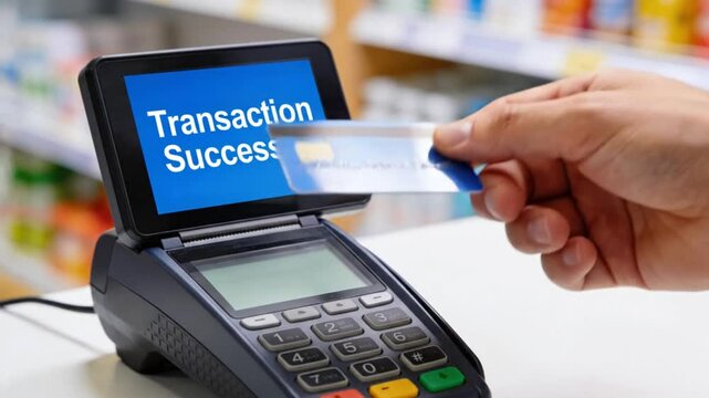 Successful Contactless Payment via Credit Card on POS Terminal