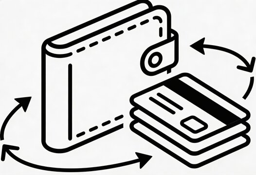 Financial transactions represented through a digital wallet and credit cards highlighting modern payment solutions enhancing economic interactions