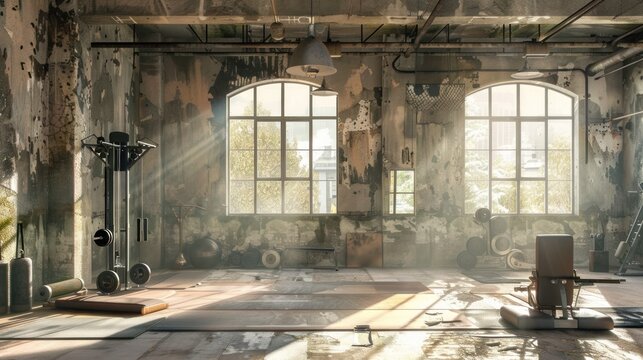 Industrial Gym Interior (2)