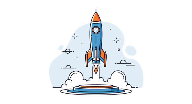 Rocket Launching, Space Exploration, Startup Business, Innovation, Technology