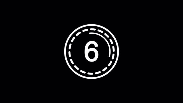10 second timer countdown circle dashed rotating