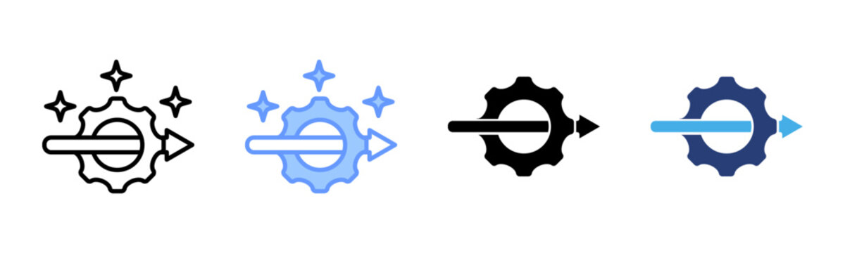 Breakthrough icon set multiple style collection