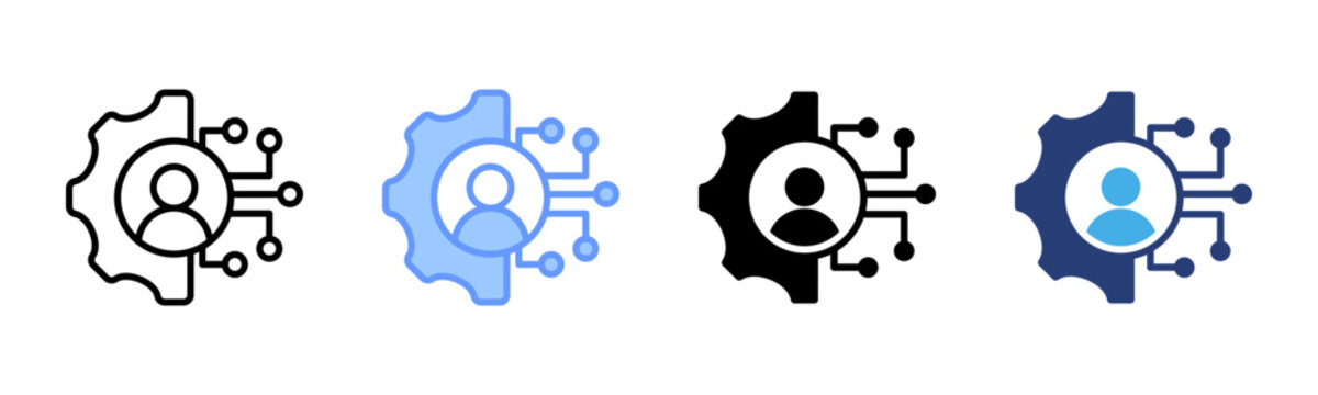 Transformation icon set multiple style collection