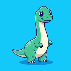 Obraz premium Cute cartoon dinosaur illustration.