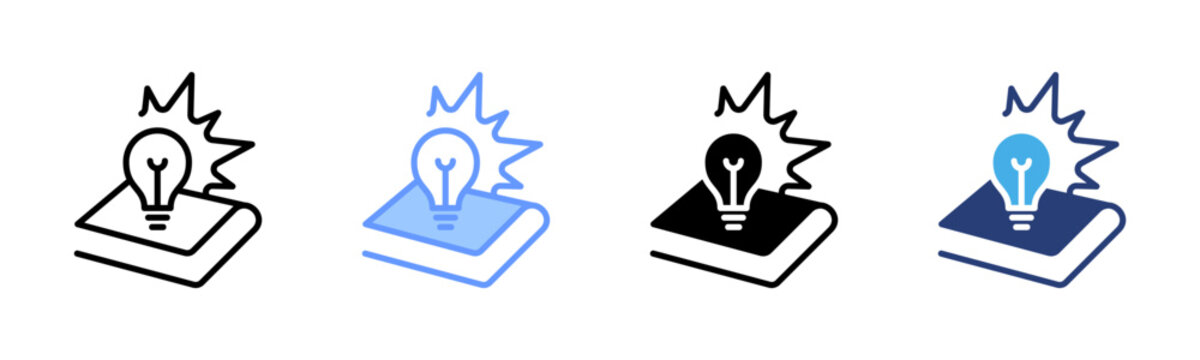 Knowledge Base icon set multiple style collection