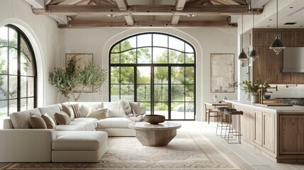 Fototapeta premium Modern Farmhouse Living Room