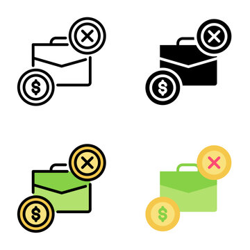 Severance employee icon collection of various styles for design branding, print and digital media