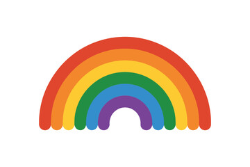 rainbow illustration with vibrant colors on white background