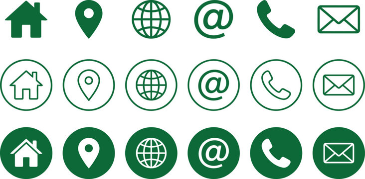 Professional Contact Icons Set