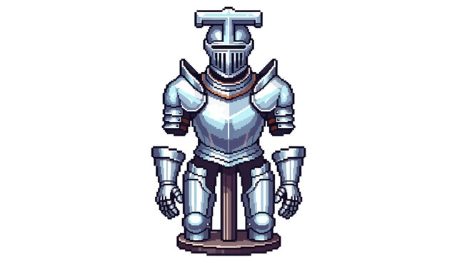 Medieval Knight Armor Displayed on Stand.