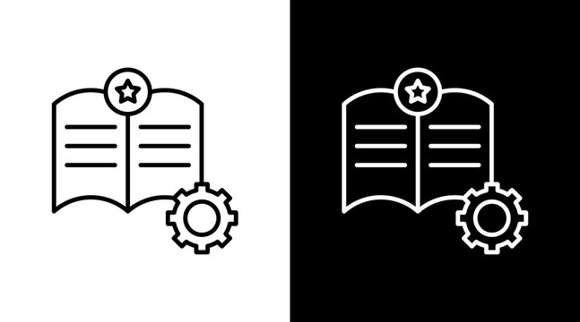 Brand Guideline Outline White Icon Set Design