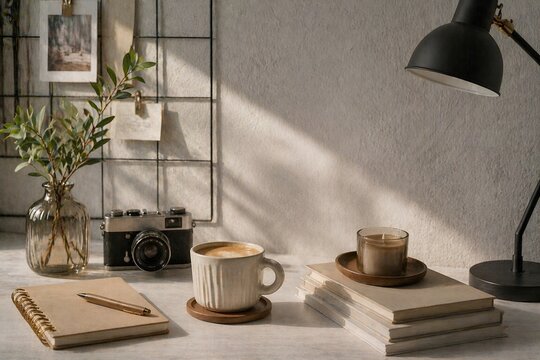 photo of the object with a soft background, accompanied by adequate decoration as a complement