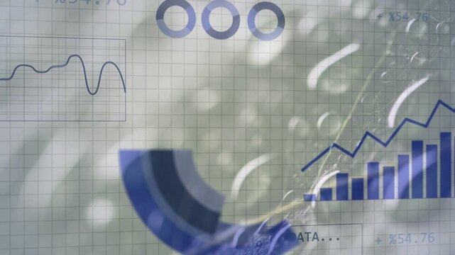 Data dashboard collecting input for analysis and growing bar, line charts over droplet bokeh