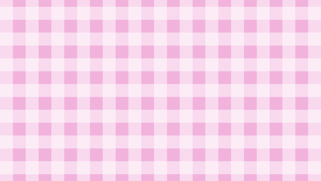 Pink gingham pattern background texture.