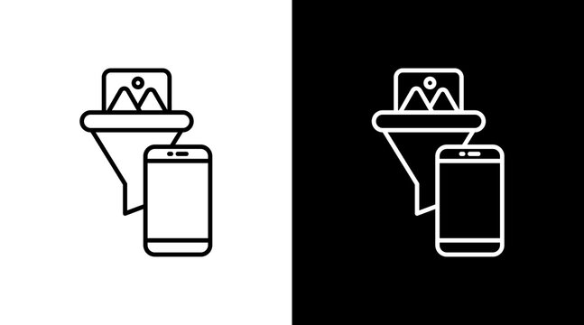Content Moderation Outline White Icon Set Design