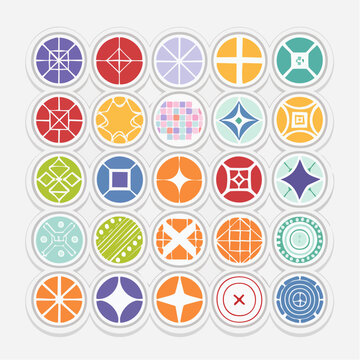 Collection of Circular Geometric Icons