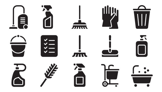 Home cleaning equipment and tools for thorough sanitation and maintenance tasks.