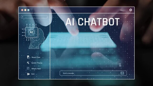 AI chatbot interface facilitates communication, chatbot, and AI interaction for automated user support and information exchange Marrow