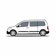 Obraz premium White MPV Van Illustration