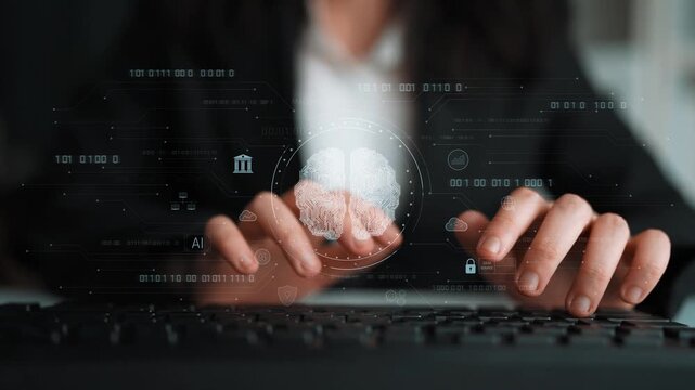 AI brain network powered by machine learning processes vast data through intelligent connections, enabling smart decisions, analysis, and autonomous systems. Marrow