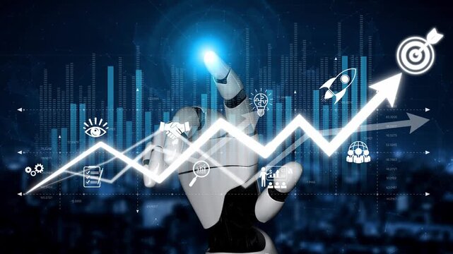 AI drives business growth by analyzing trends, forecasting outcomes, identifying goals, and guiding decisions to achieve optimal strategic success. Marrow