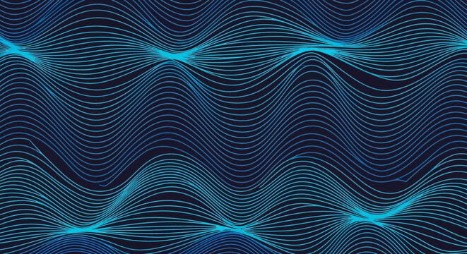 Dark blue wave pattern background design.