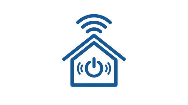 Smart home automation and wireless internet control icon