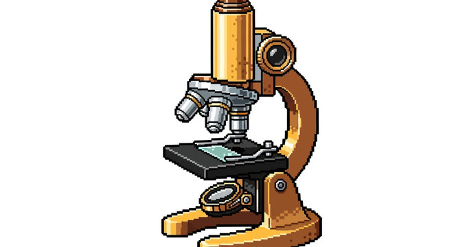 Vintage Microscope Illustration for Scientific Discovery.