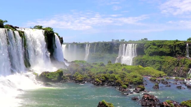 Foz do Iguacu Iguazu Falls waterfall fall waterfalls Argentina Brazil.