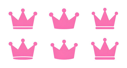 crown, princess, pink, royal, tiara, queen, fairy, cute, decorative, jewel, elegant, feminine, icon, graphic, design, vector, luxury © mrpixel