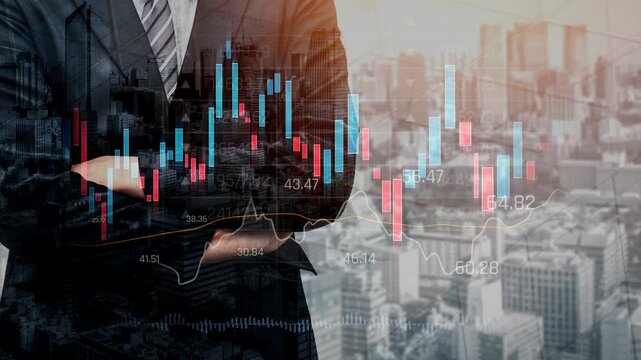 Candlestick chart visualizing financial market trends, investment patterns, price fluctuations, and trading strategy in capital and digital asset markets Marrow