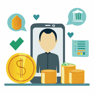 Online Banking and Financial Services Concept