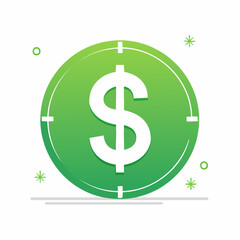Obraz premium Dollar Sign Target Icon