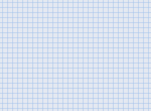 Horizontal school blue notebook retro realistic seamless texture. Empty clean chequered sheet of paper for education. Vector illustration