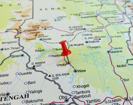 View of Aweil, is a city located in South Sudan. It is the capital of Northern Bahr el Ghazal state and the administrative centre of Aweil Center County, on a geographical map of Africa