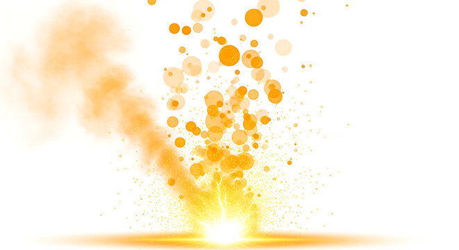 Orange effervescent vitamin tablet dissolving in water