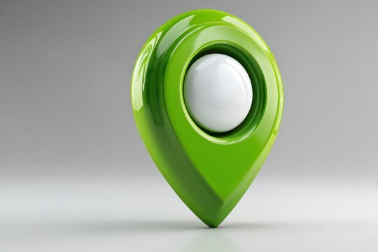 Green location pin icon symbol 1.