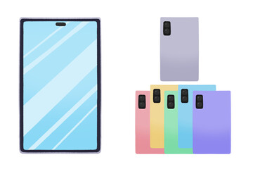 カラーバリエーションが豊富なスマートフォン © Sakana Mafuyu