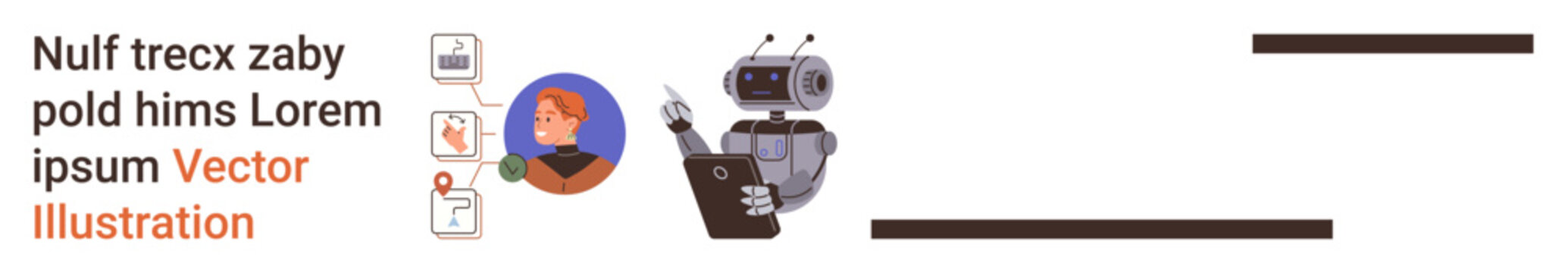 Artificial intelligence, data sharing, technology, automation, information management, digital tools. A robot interacting with human visuals, a data-centric approach. Artificial intelligence and data