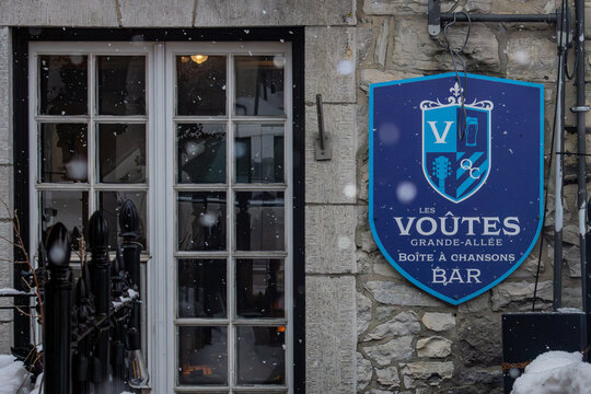Quebec, CANADA, 28 February 2026 : Les Voutes Grand Allee Boite a Chansons Bar