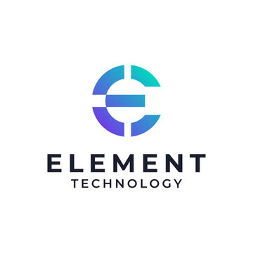 Modern letter E logo.