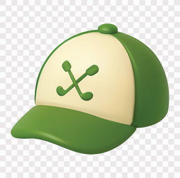 Golf Sport Vector Icon Set | 3D icon set | golf cap