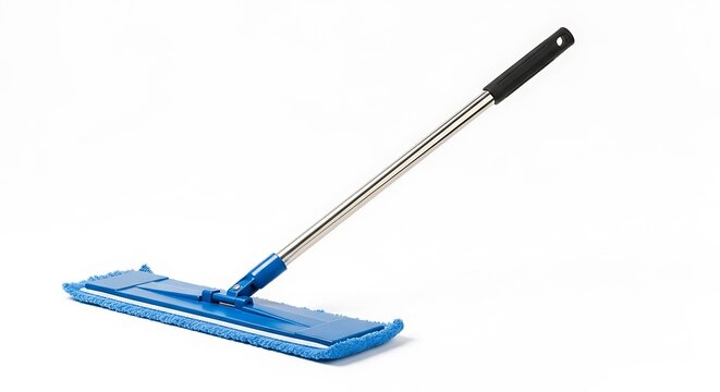 Floor mop with microfiber pad