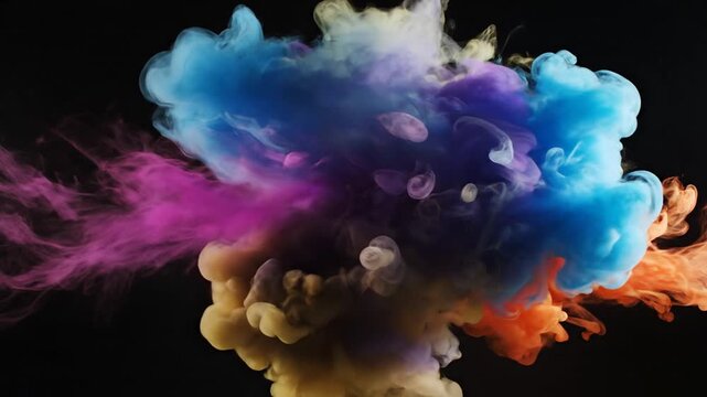 Colorful Smoke Explosion Abstract.