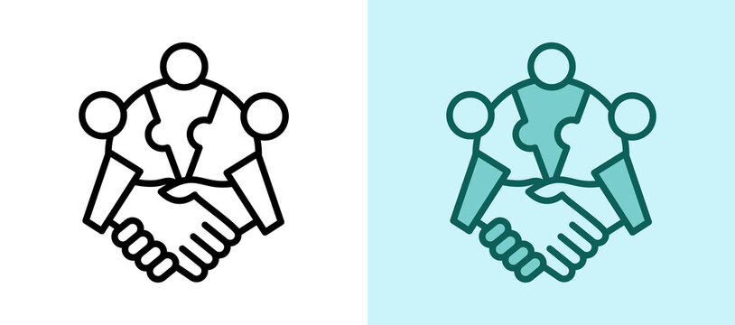 Partner Collaboration whitegreen icon