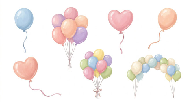 Balloon Decoration And Party Element Set