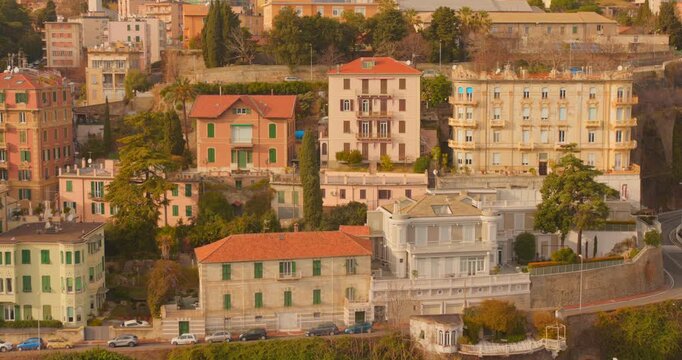 Charming Savona buildings on Italian Riviera, peaceful coastal vibe